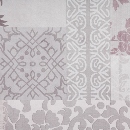 Rug Multicolour Grey Polyester 80 x 150 Low Pile Floral Pattern