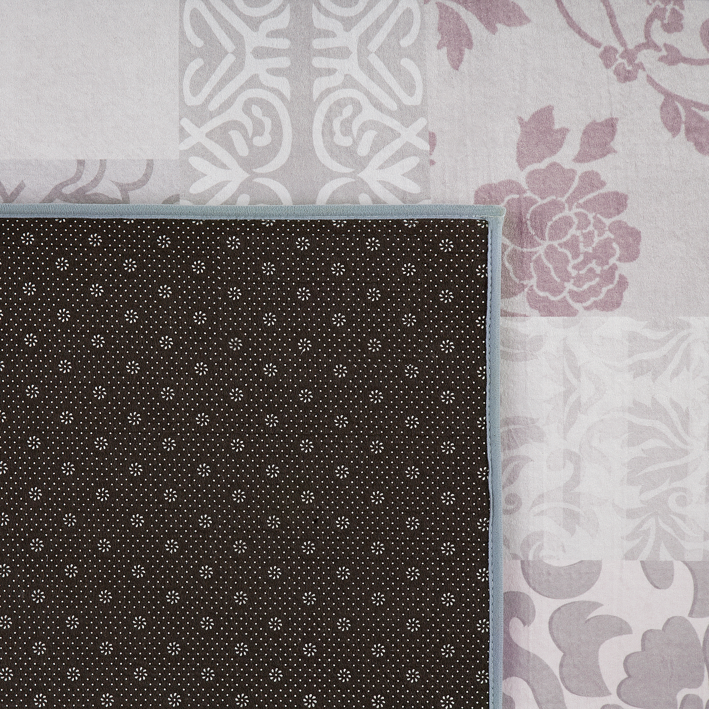 Rugs Multicolour Grey Polyester Rug 160 x 230 Low Pile Floral