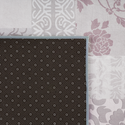 Rugs Multicolour Grey Polyester Rug 160 x 230 Low Pile Floral