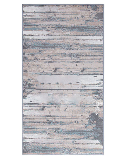 Nestoria Rug 80 x 150cm Modern Abstract Grey Beige Anti Slip