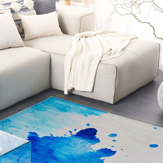 Area Rug Paint Splatter Multicolour 140 x 200cm
