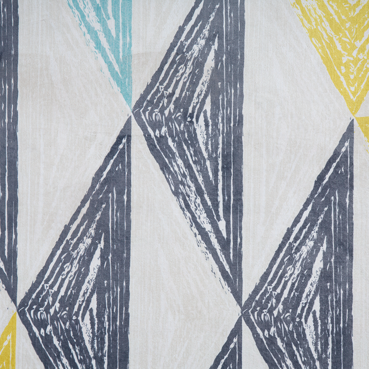 Name Grey Yellow Printed Geometric Area Rug 160 x 230 Low Pile