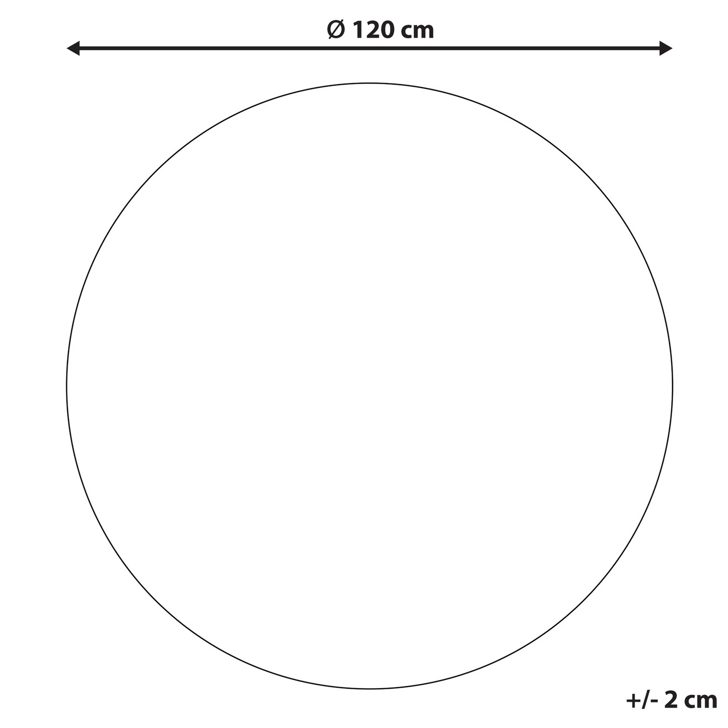 Black Cotton Round Oriental Area Rug 120cm