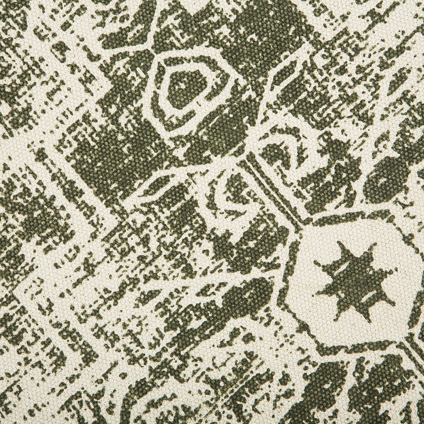 Cream Cotton Round Vintage Area Rug 120cm