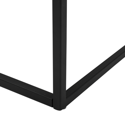 Industrial Glam Concrete Coffee Table Black Metal Legs 100 x 60