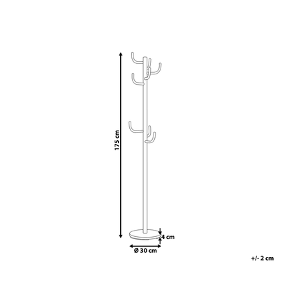 Coat Stand Silver Steel Freestanding Jacket Rack