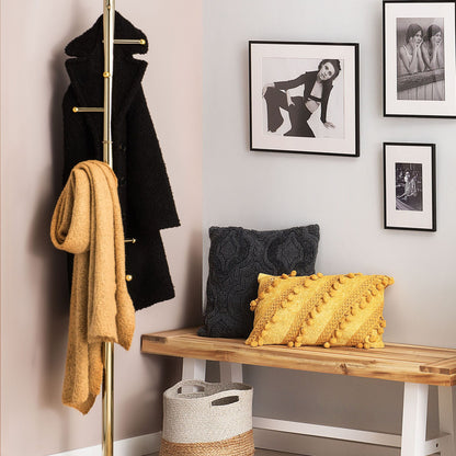 Apex Gold Steel Coat Rack Hallway Stand