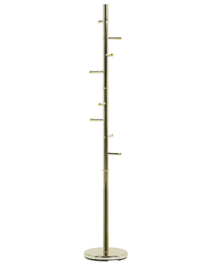 Apex Gold Steel Coat Rack Hallway Stand