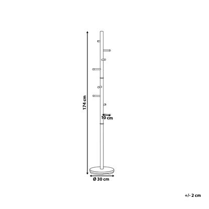 Apex Gold Steel Coat Rack Hallway Stand
