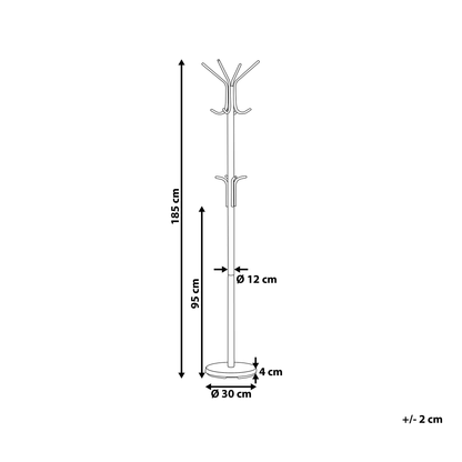 Industrial Coat Stand Silver Steel Freestanding Rack for Hallways and Entryways Modern