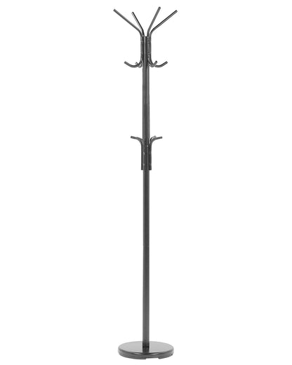 Coat Stand Black Steel Freestanding Modern Hallway