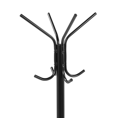 Coat Stand Black Steel Freestanding Modern Hallway