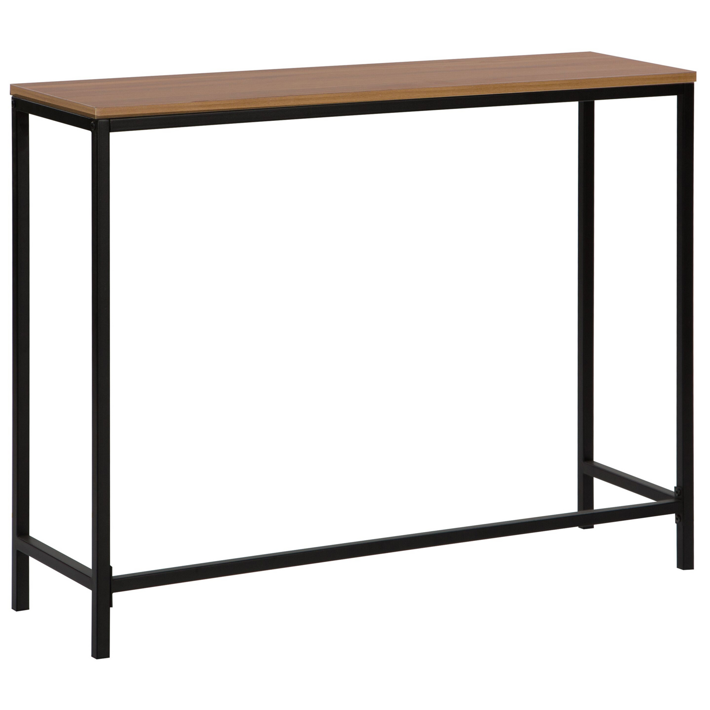 Name Industrial Console Table Dark Brown Top Black Legs 100 x 30cm