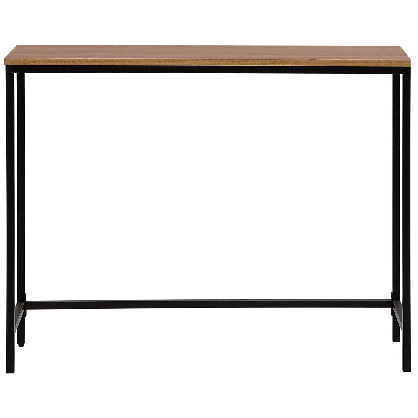 Name Industrial Console Table Dark Brown Top Black Legs 100 x 30cm