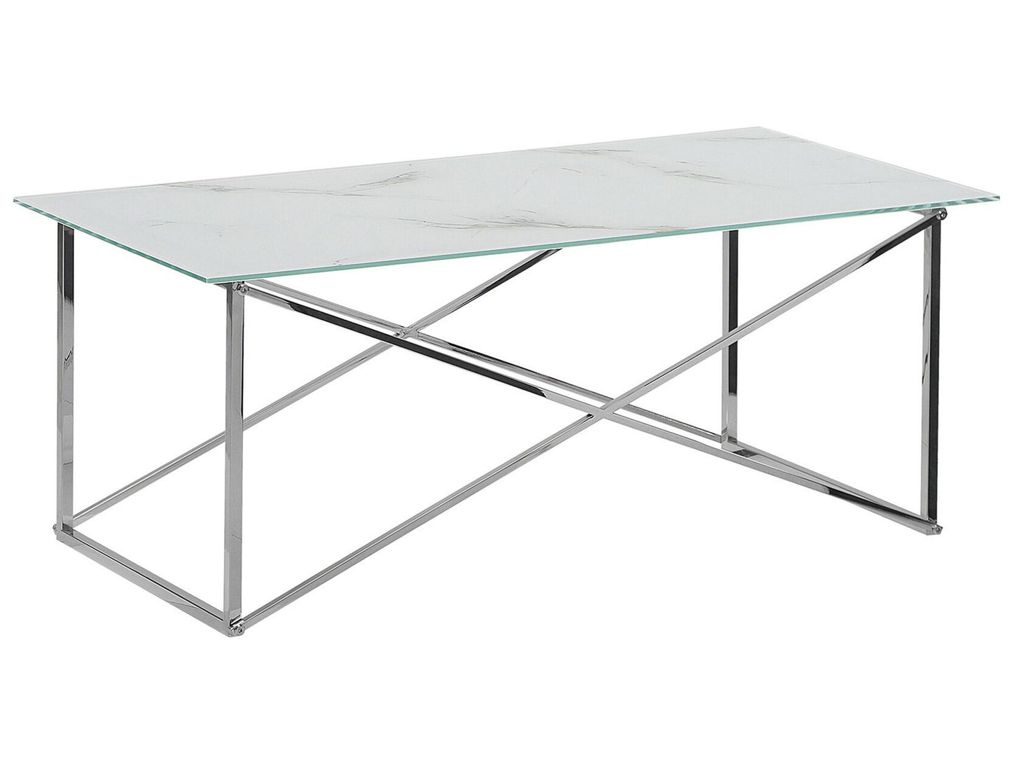 Minimalist Rectangular Coffee Table Marble Top 100 x 50cm