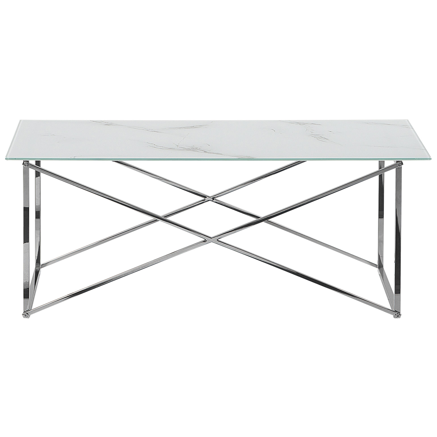 Minimalist Rectangular Coffee Table Marble Top 100 x 50cm