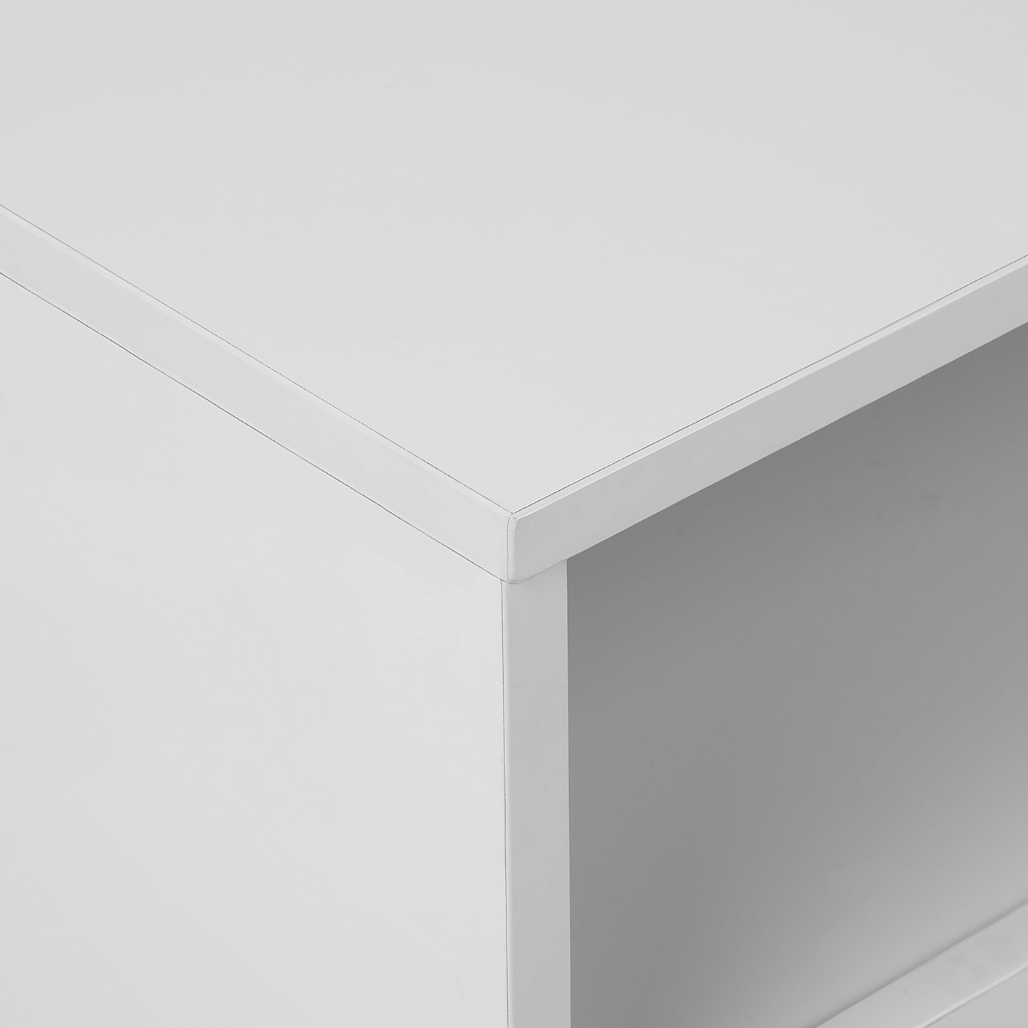 TV Stand White With LED For Up To 70 Inch TVs Two Drawers And Shelves