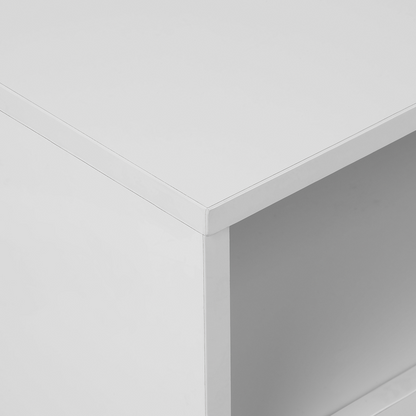 TV Stand White With LED For Up To 70 Inch TVs Two Drawers And Shelves