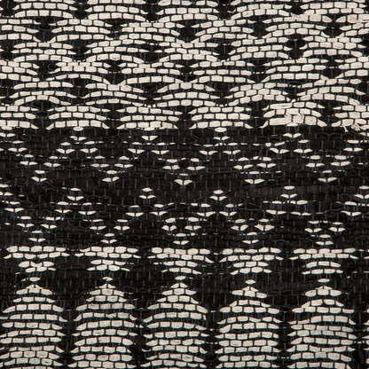 Loom Leather Area Rug Black White Rectangle 140 x 200 Hand Loomed