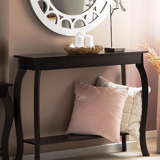 Black Console Table 100 x 30cm Modern French Style