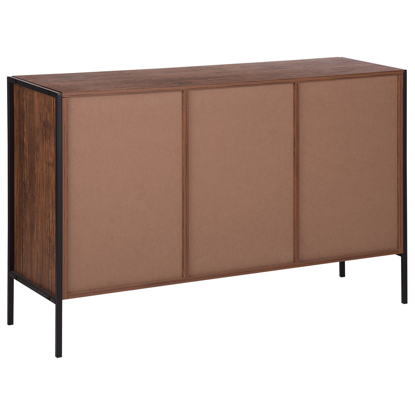 Industrial Sideboard Dark Brown Black With Drawers