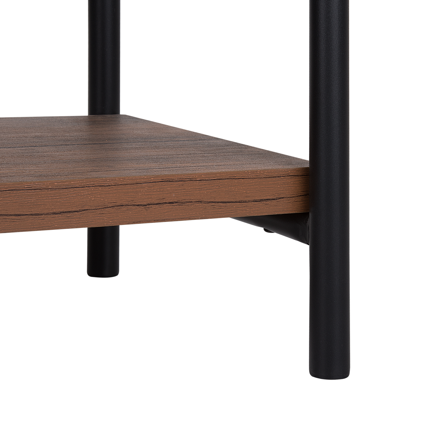 Brisbane Industrial Open 4 Tier Bookshelf Dark Brown Metal Frame