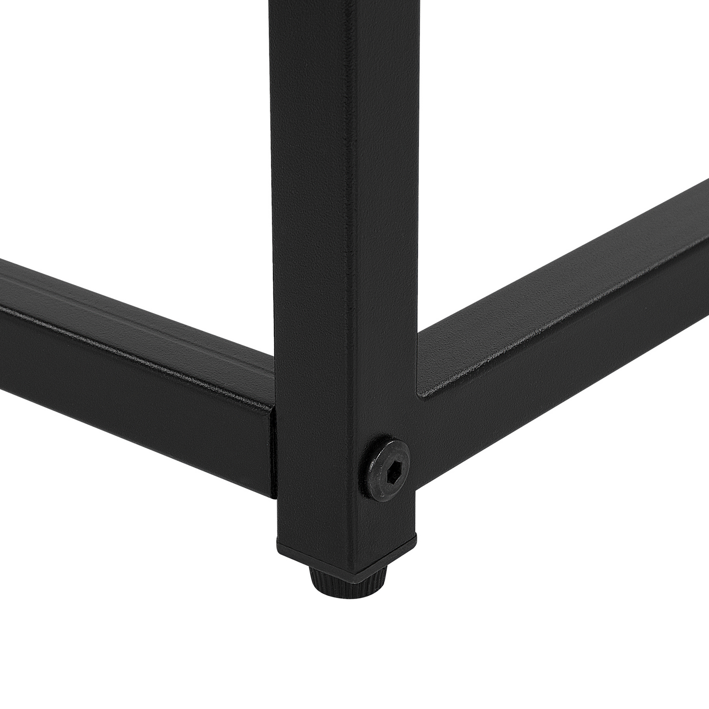 Console Table 2 Shelves Dark Brown Black Legs 120 x 30
