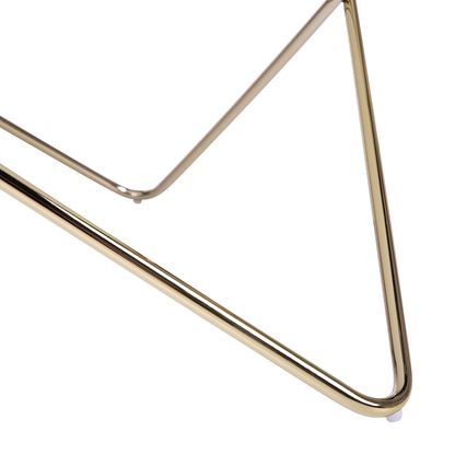 Lux White Glass Top Coffee Table With Gold Hairpin Legs 80cm