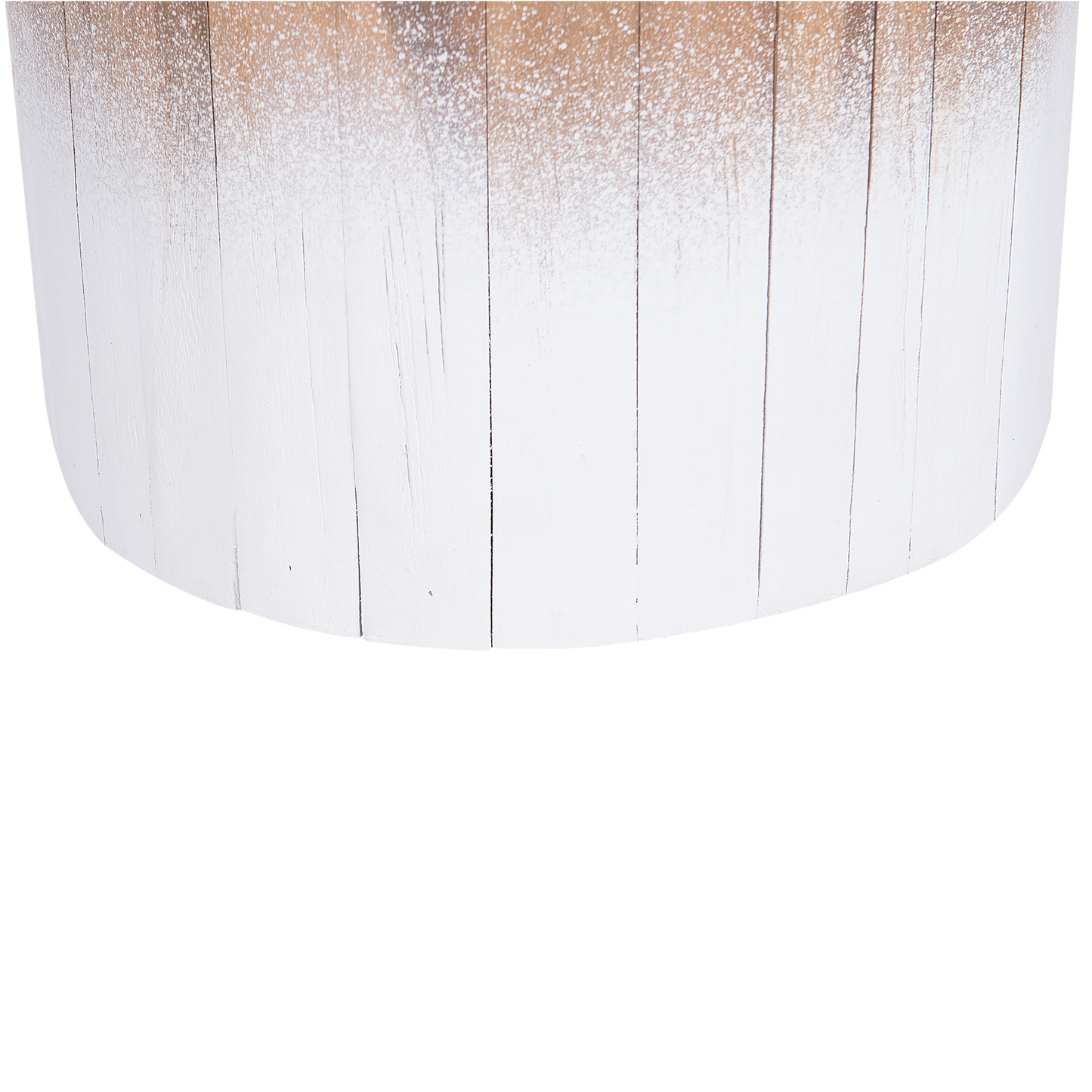 Teak Bedside Table Rustic 30cm Light Brown White
