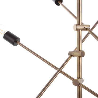 Brass 7-Light Pendant Lamp Industrial Ceiling Light