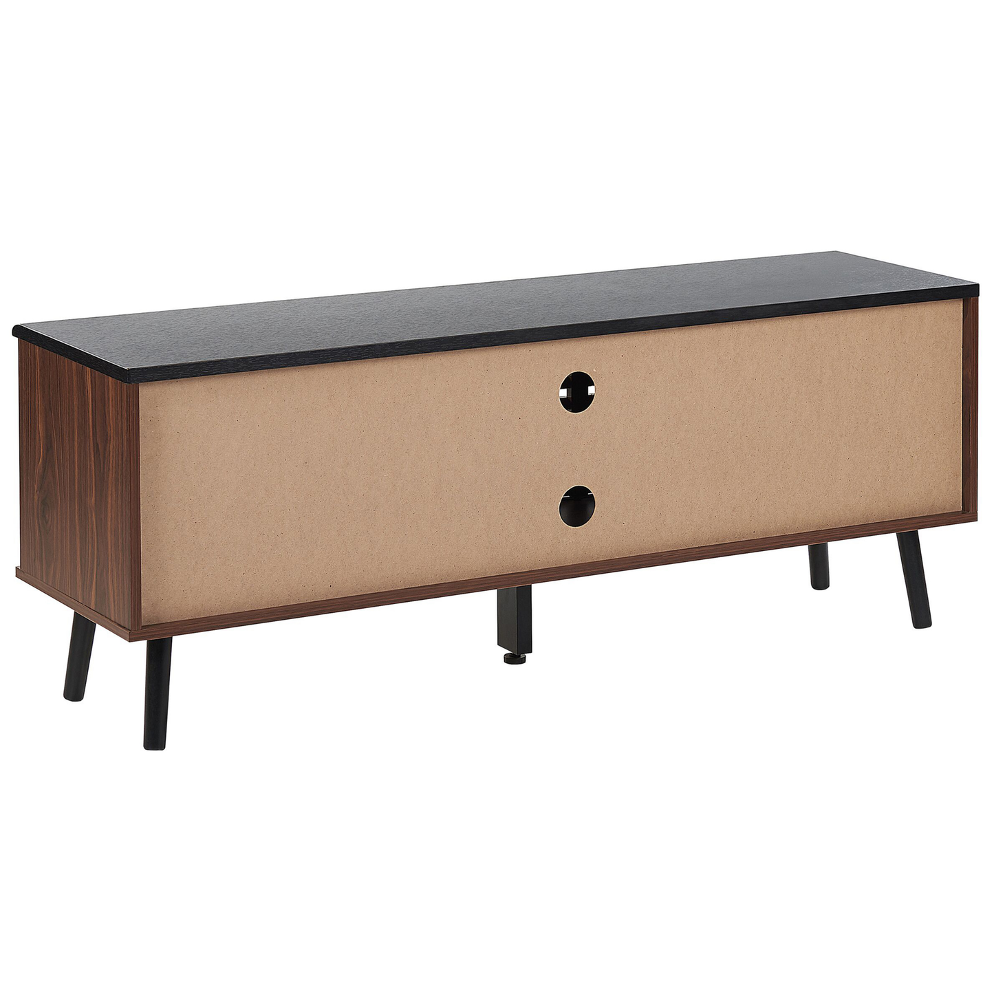 TV Stand Dark Brown for 63 Inch TV With Slatted Doors