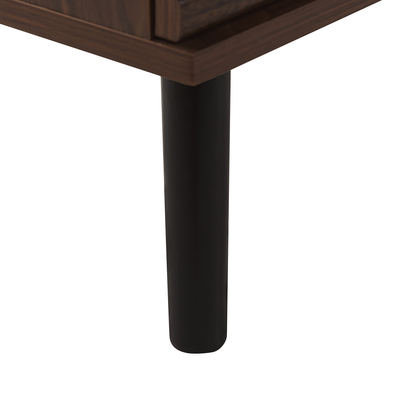 TV Stand Dark Brown for 63 Inch TV With Slatted Doors