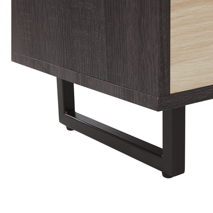 Home Dark Brown TwoTone TV Cabinet For 65 Inch TV With Storage