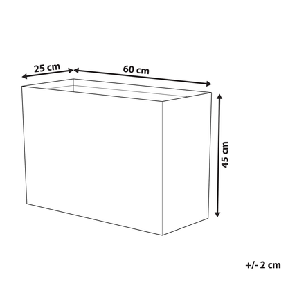Brown Rectangular Plant Pot 45 x 60 x 25cm Indoor Outdoor