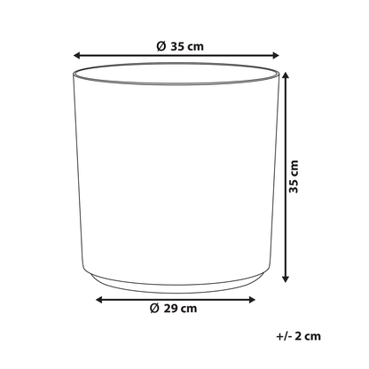 Plant Pot Grey Fibre Clay 35cm Outdoor All Weather
