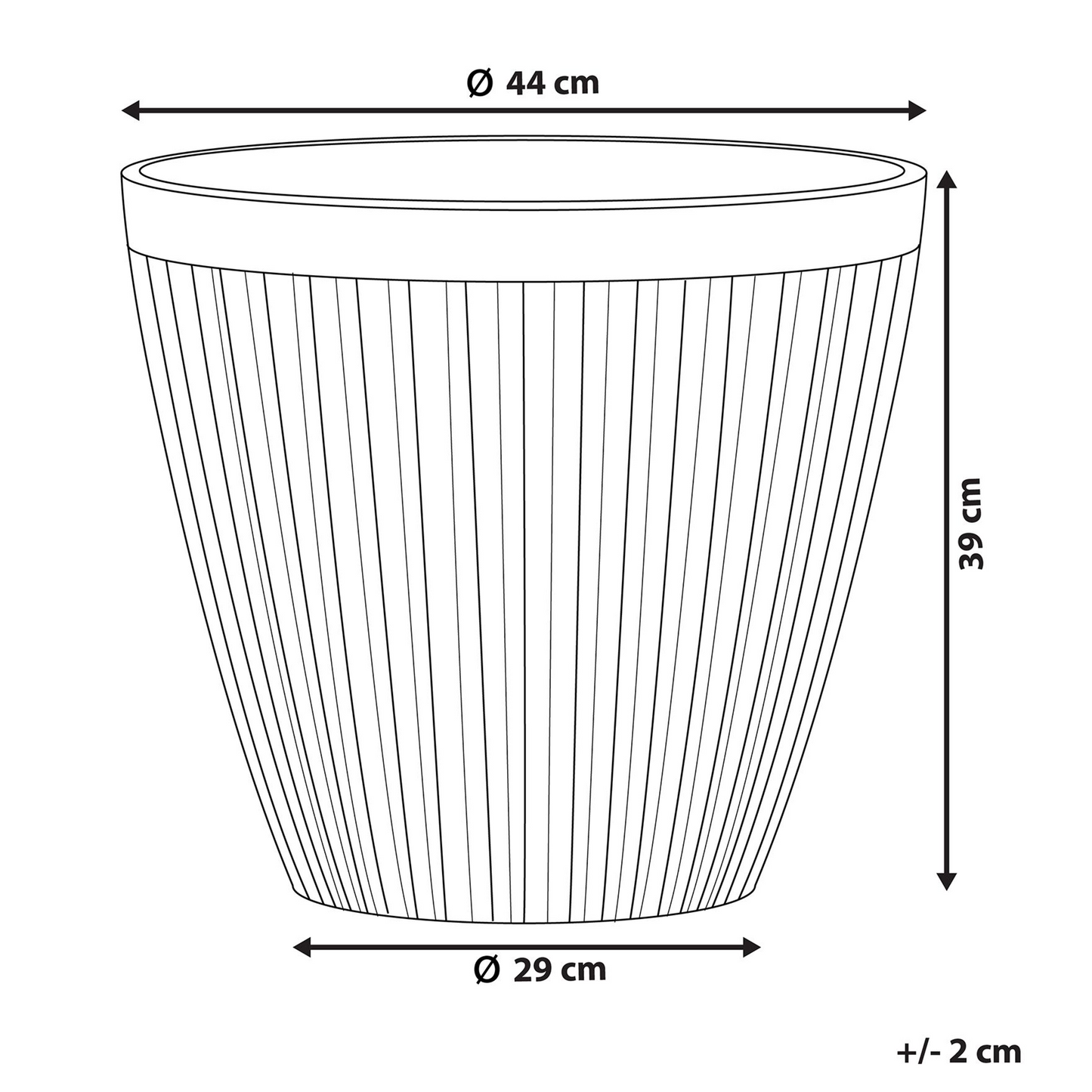 Everstone Plant Pot Planter Taupe Stone All Weather 44cm Round