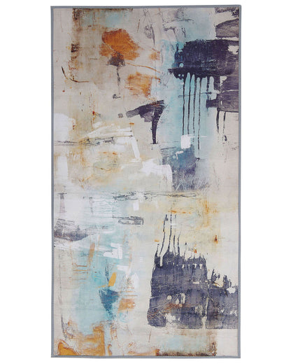 Multicolour Abstract Rug 80 x 150cm Low Pile Modern