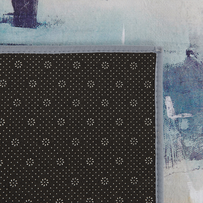 Multicolour Abstract Rug 80 x 150cm Low Pile Modern