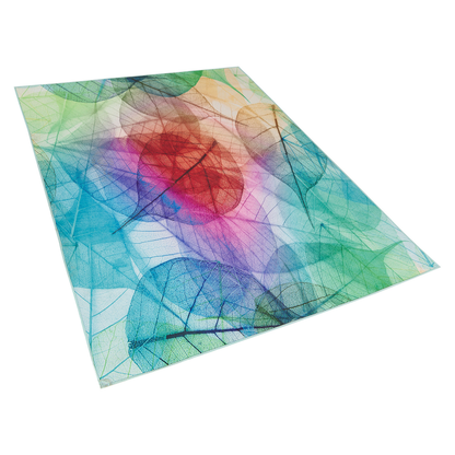 Leaf Loom Multicolour Leaf Print Low Pile Rug 140 x 200cm