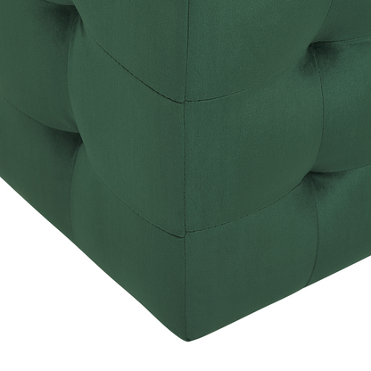 Velvetique Green Velvet Ottoman Tufted Storage Bench