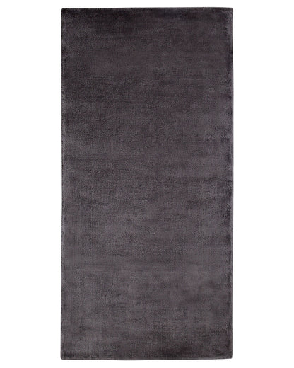 Area Rug Dark Grey Viscose Tufted Low Pile 80 x 150cm