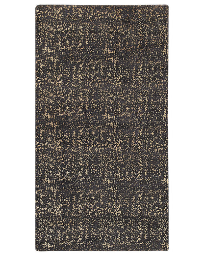 Aura Living Area Rug Grey and Gold Viscose 80 x 150cm