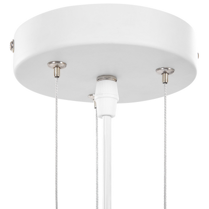 White Pine Cone Pendant Lamp With Petal Geometric Design