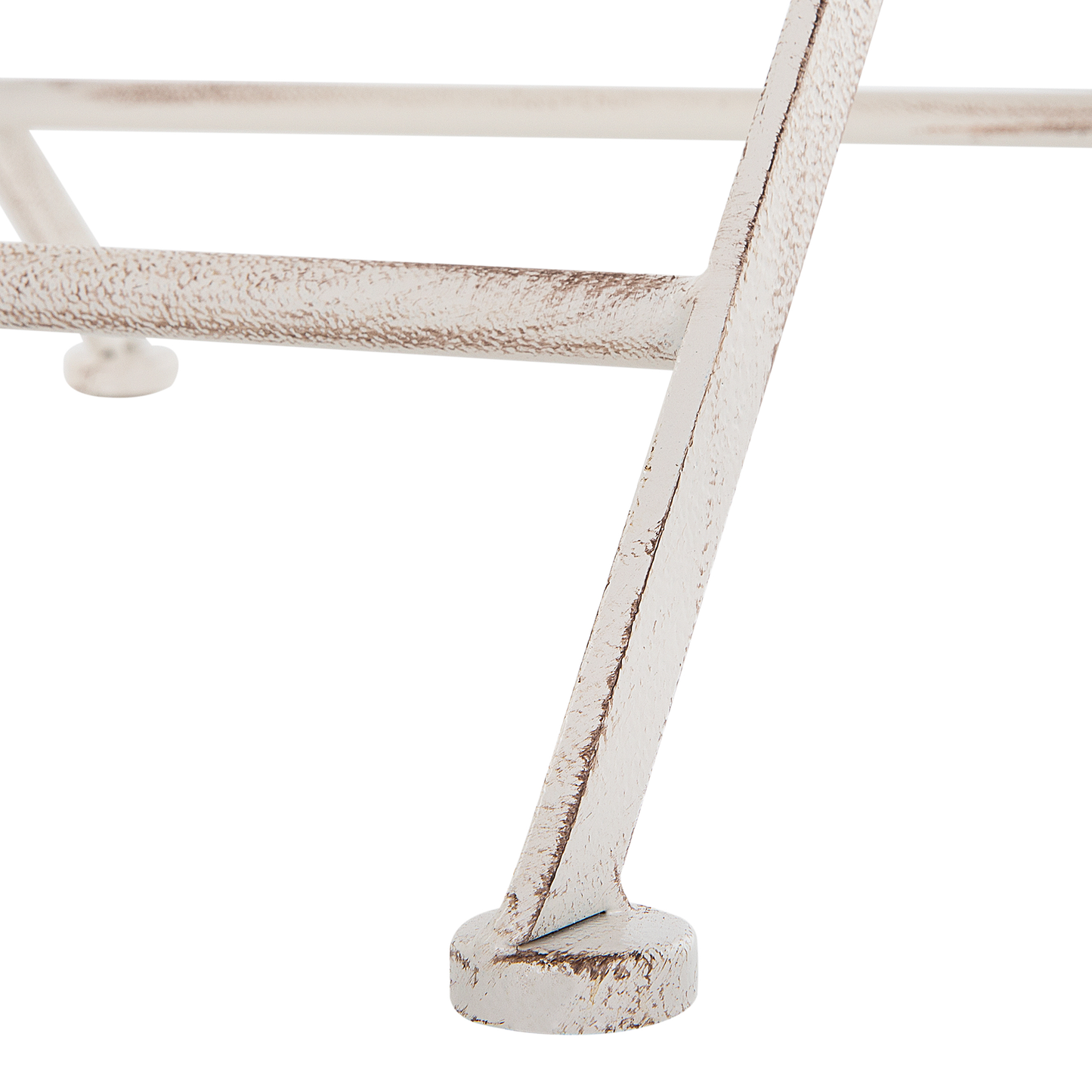 Astra Living Garden Bistro Table Beige Metal Round Shabby Chic French