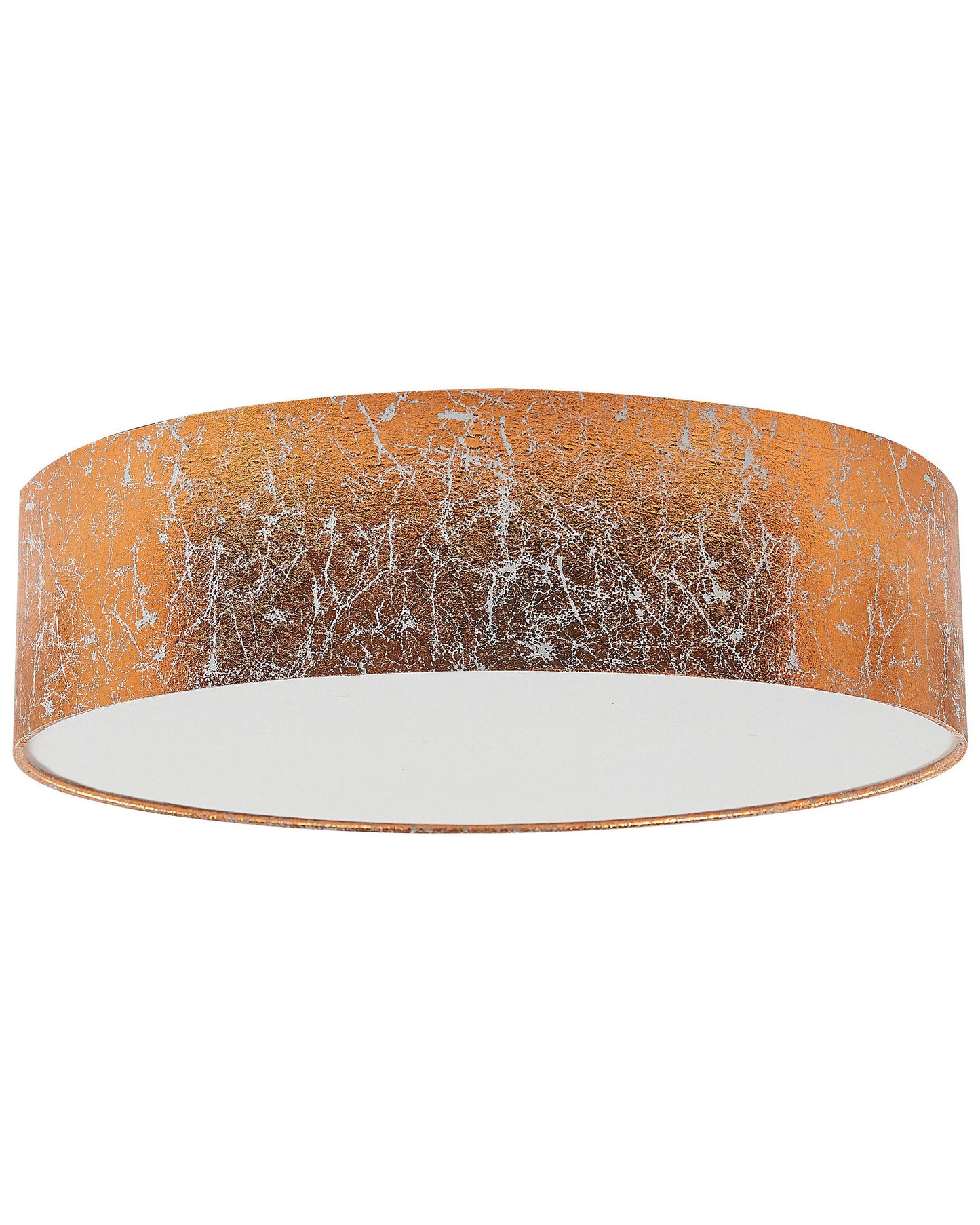 Flush Lamp Silver Polycotton 45cm Boho