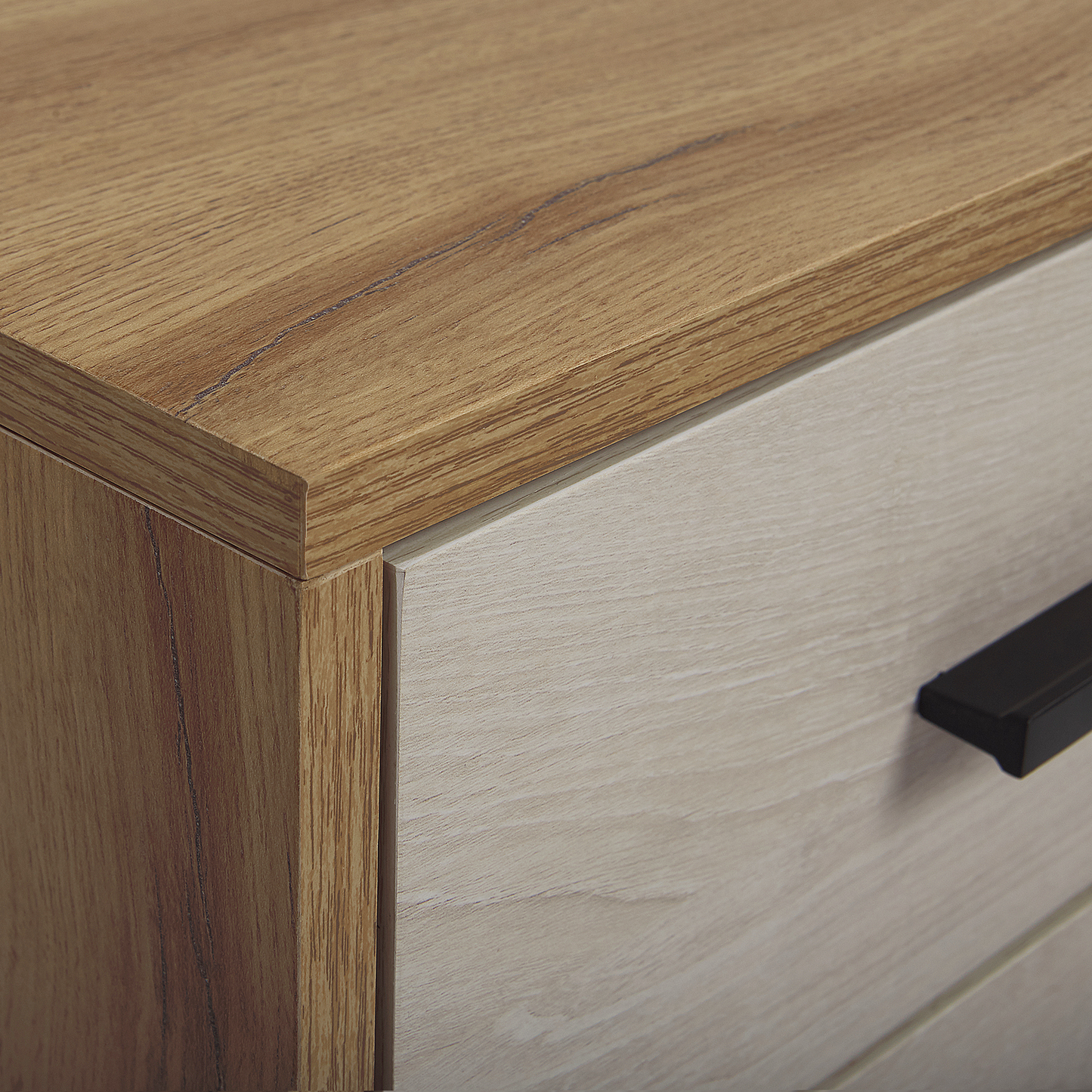 Rustic TV Stand Light Brown White 55in TV With 4 Drawers