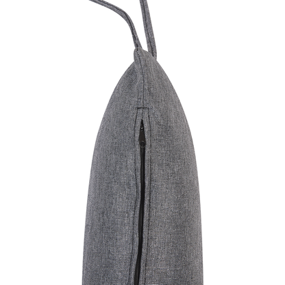 Hanging Chair Grey Rattan Indoor Outdoor Without Stand Two Cushions Curved Design