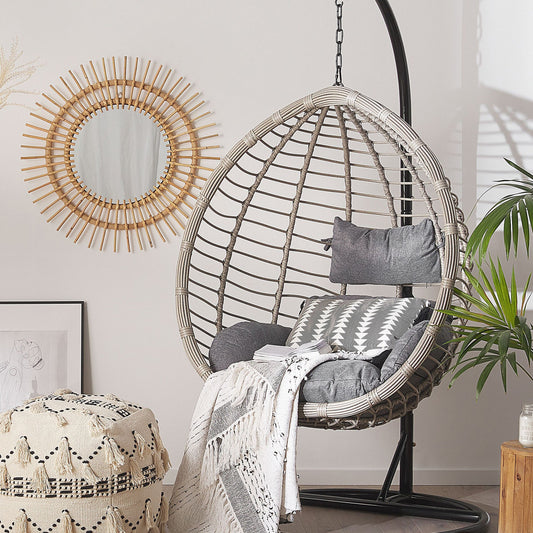 Horizon Hanging Chair Stand Black Powder-Coated Steel with Chain