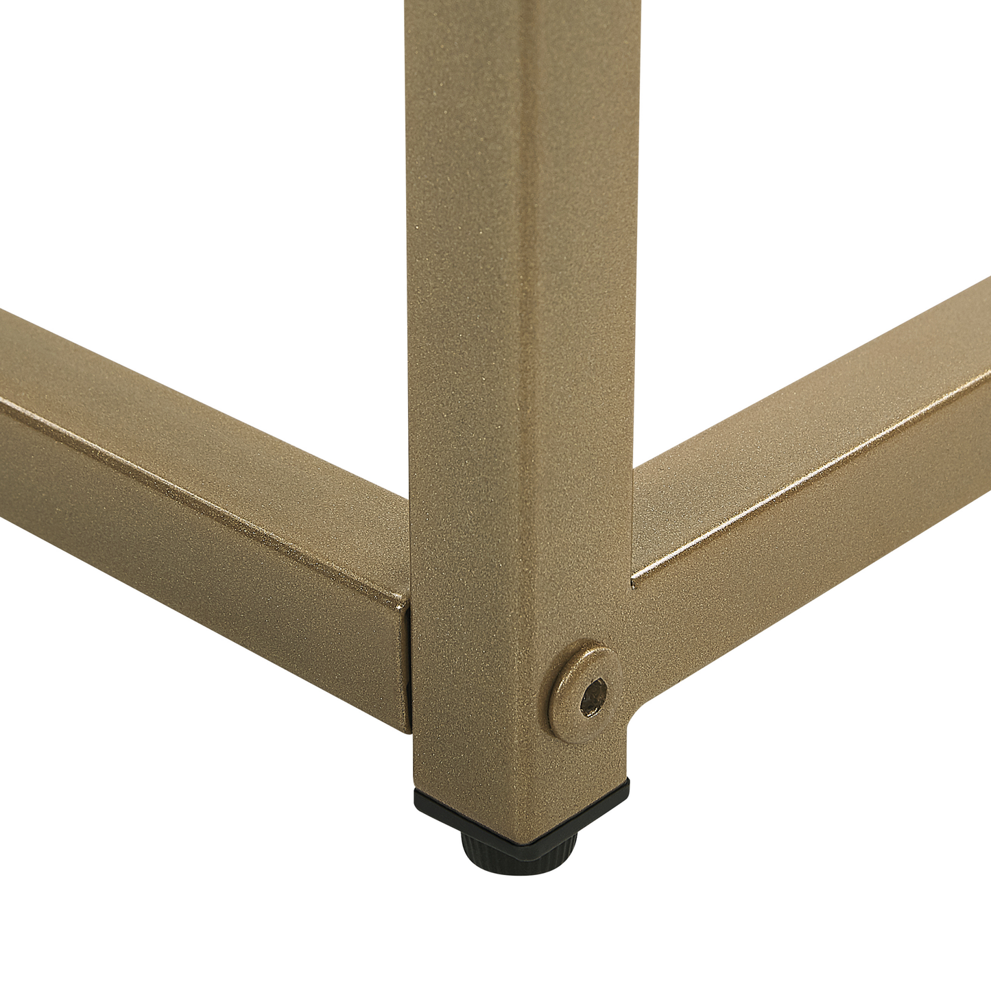 Console Table White Marble Tempered Glass Top Gold Base 80 x 30cm