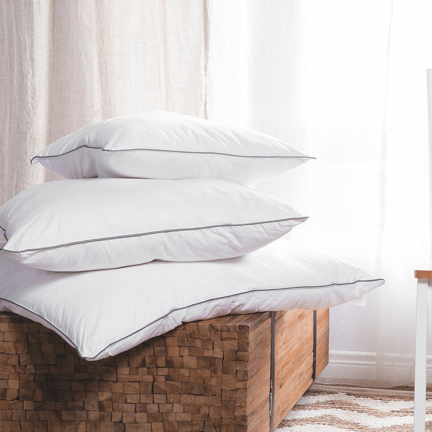 Premium Bed Pillows Set 2 50 x 60cm Cotton Soft